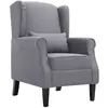 vidaXL Fauteuil Gris foncé Tissu