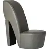 vidaXL Chaise en forme de chaussure à talon haut Gris Similicuir