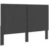 Tête de lit Gris foncé Tissu 160x200 cm vidaXL