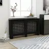 vidaXL Cache-radiateur noir 152x19x81,5 cm MDF