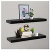 vidaXL Étagères murales flottantes 2 pcs Noir 80x20x3,8 cm