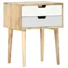 vidaXL Table de chevet 47x35x59 cm Bois de manguier massif