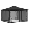 vidaXL Tonnelle avec moustiquaire 300x300x265 cm Anthracite