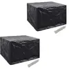 vidaXL Housses de salon de jardin 2 pcs Rotin 8 oeillets 113x113 cm