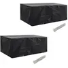 vidaXL Housses de salon de jardin 2 pcs Rotin 10 oeillets 229 x 113 cm