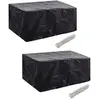 vidaXL Housses de salon de jardin 2 pcs Rotin 10 oeillets 240 x 140 cm