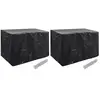 vidaXL Housses de salon de jardin 2 pcs 8 oeillets 140x70x90 cm