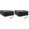 vidaXL Housses de salon de jardin 2 pcs 10 oeillets 260x260x90 cm