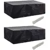 vidaXL Housses de salon de jardin 2 pcs Rotin 10 oeillets 300 x 140 cm
