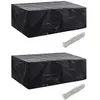 vidaXL Housses de salon de jardin 2 pcs 8 oeillets 200x160x70 cm