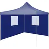 vidaXL Tente de réception pliable avec 2 parois 2x2 m Acier Bleu