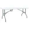vidaXL Table pliable de jardin Blanc 180x72x72 cm PEHD