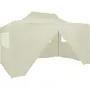 vidaXL Tente de réception pliable avec 4 parois 3x4 m Acier Crème