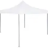 vidaXL Tente de réception pliable professionnelle 3x3 m Acier Blanc