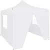 vidaXL Tente de réception pliable avec 4 parois 3x3 m Acier Blanc