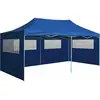 vidaXL Tente de réception pliable avec 4 parois 3x6 m Acier Bleu