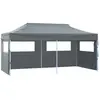 vidaXL Tente de réception pliable avec 4 parois 3x6 m Acier Anthracite