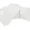 vidaXL Tente de réception pliable avec 4 parois 3x4 m Acier Blanc