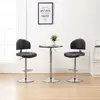vidaXL Tabourets de bar lot de 2 noir similicuir