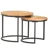 vidaXL Tables gigognes 2 pcs Bois d'acacia massif