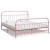 vidaXL Cadre de lit Rose Métal 180 x 200 cm