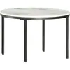 vidaXL Table basse Blanc et noir Ø65 cm Marbre solide véritable