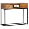 vidaXL Table console Doré 90x30x75 cm Bois de récupération massif