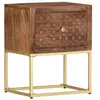 vidaXL Table de chevet 40 x 30 x 50 cm Bois de manguier massif
