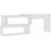vidaXL Bureau d'angle Blanc 200x50x76 cm Aggloméré