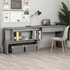 vidaXL Bureau d'angle Gris béton 200x50x76 cm Aggloméré