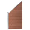 vidaXL Panneau de clôture WPC 95x(105-180) cm Marron