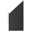 vidaXL Panneau de clôture WPC 95x(105-180) cm Gris