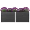 vidaXL Lit surélevé de jardin 250x100x91 cm WPC Gris
