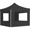 vidaXL Tente de réception pliable et parois Aluminium 2x2 m Anthracite