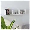vidaXL Étagère murale à CD Blanc 75x18x18 cm Bois d'ingénierie
