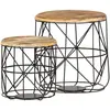vidaXL Tables basses 2 pcs Bois solide de manguier