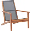 vidaXL Chaise de jardin Gris Bois d'eucalyptus solide et textilène