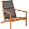 vidaXL Chaise de jardin Noir Bois d'eucalyptus solide et textilène