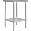 vidaXL Table de travail de cuisine 60x60x85 cm Acier inoxydable
