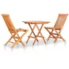 vidaXL Mobilier de bistro pliable 3 pcs Bois de teck solide