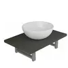 Meuble de salle de bain en deux pièces Céramique Gris Vidaxl Gris