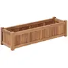 vidaXL - Plantenbak - verhoogd - 100x30x25 - cm - massief - teakhout