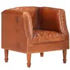 vidaXL Fauteuil Marron Cuir véritable de chèvre