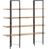 vidaXL Bibliothèque à 4 niveaux 160x35x160 cm Bois de manguier massif