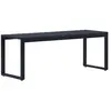vidaXL Banc de jardin 120,5 cm Panneau PS Noir