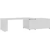 vidaXL Table basse Blanc 150x50x35 cm Bois d'ingénierie