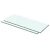 vidaXL Panneaux d'étagère 2 pcs Verre Transparent 50 x 15 cm