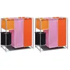 vidaXL Paniers à linge à 3 sections 2 pcs avec un bac de lavage