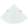 vidaXL Étagères d'angle 2 pcs et supports chromés Verre Blanc 35x35 cm