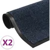 vidaXL Paillassons rectangulaires 2 pcs 120 x 180 cm Bleu